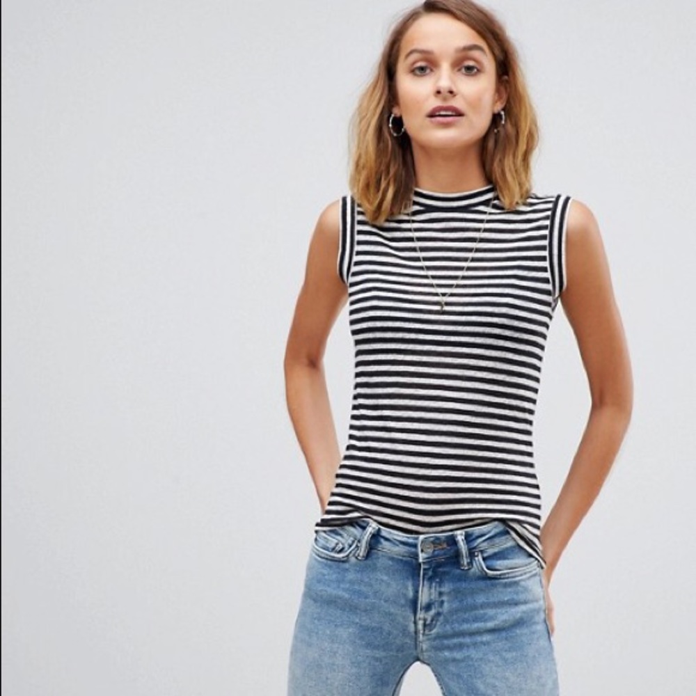 Allsaints striped imogen tank